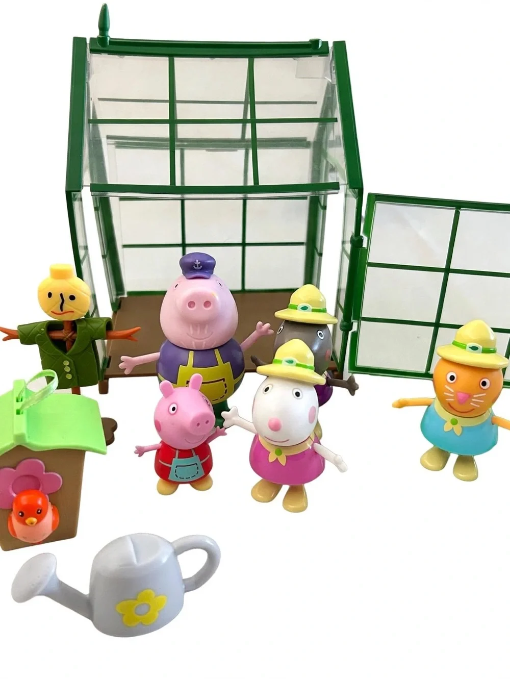 Green Play Greenhouse Toy Set - Kids Gardening Figures